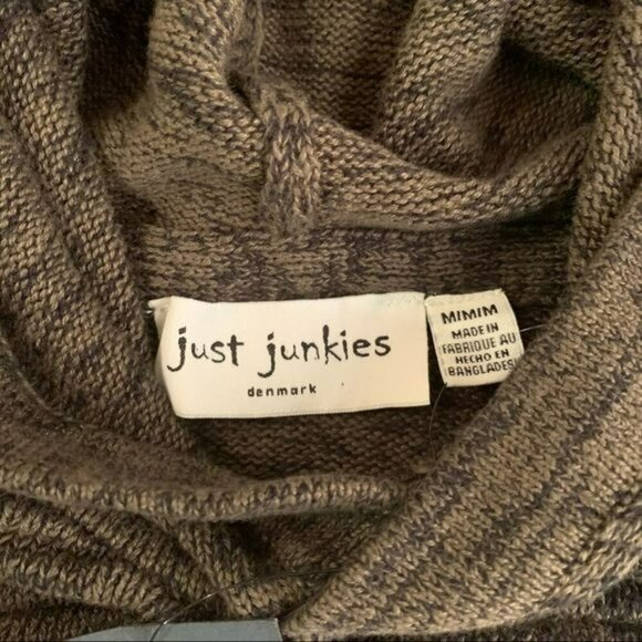 Just junkies mens ribbed hooded sweater in green pine twist - M - Picture 2 of 7